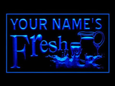 Organic Fresh Milk Custom Name LED Neon Sign